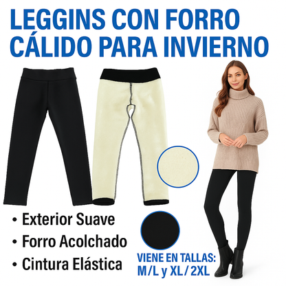 Calza Cálidos Forro Invernal Mujer